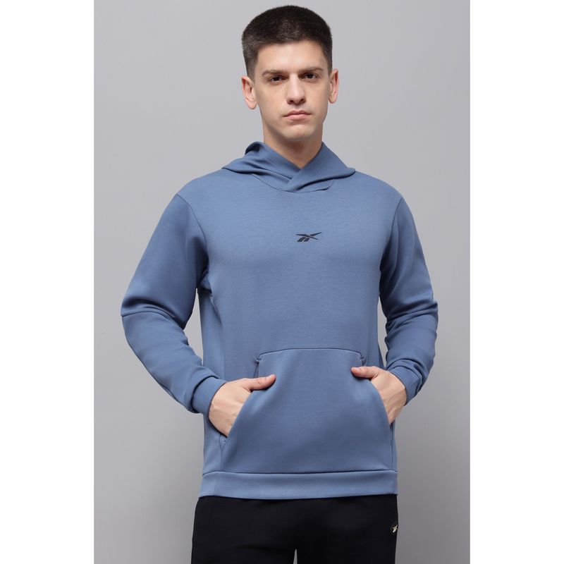 Reebok Men Blue Hoodies (XS)