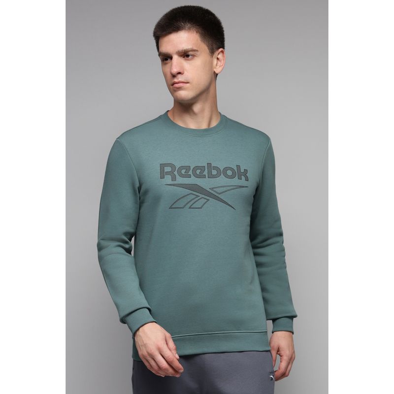Reebok Men Green Sweatshirts (S)