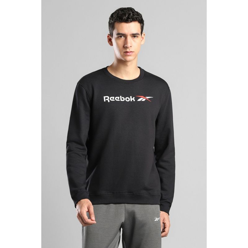 Reebok Men Black Sweatshirts (S)