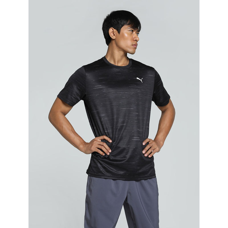 Puma TAD ESSENTIALS AOP Men Black T-Shirt (S)