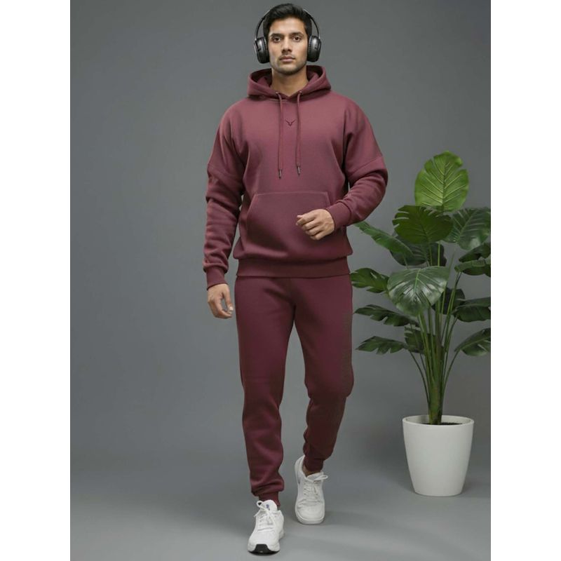 INVINCIBLE Men Drop Shoulder Fleece Hooded Hoodie (L)