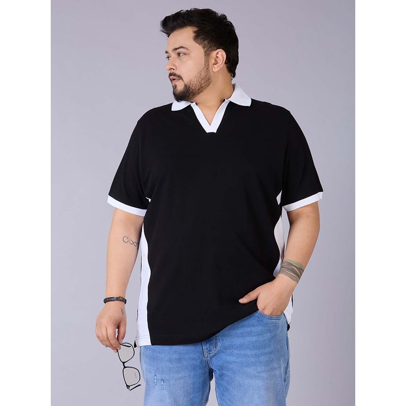 UNSIZED Men Uspo-125-Fp071 Black Polo T-Shirt (7)