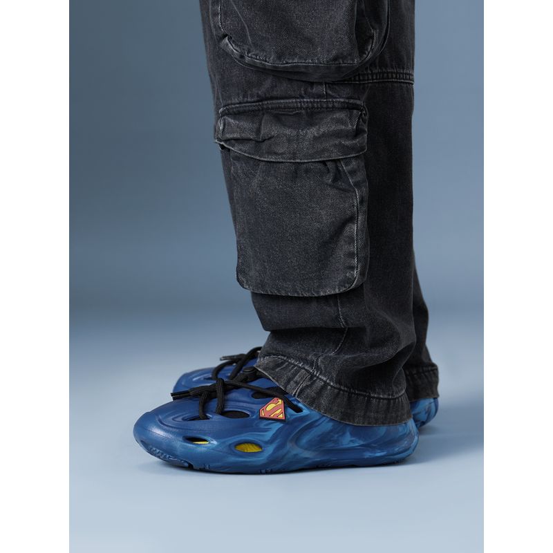 The Souled Store Official Hydros: Superman Men Blue Clogs (UK 9)