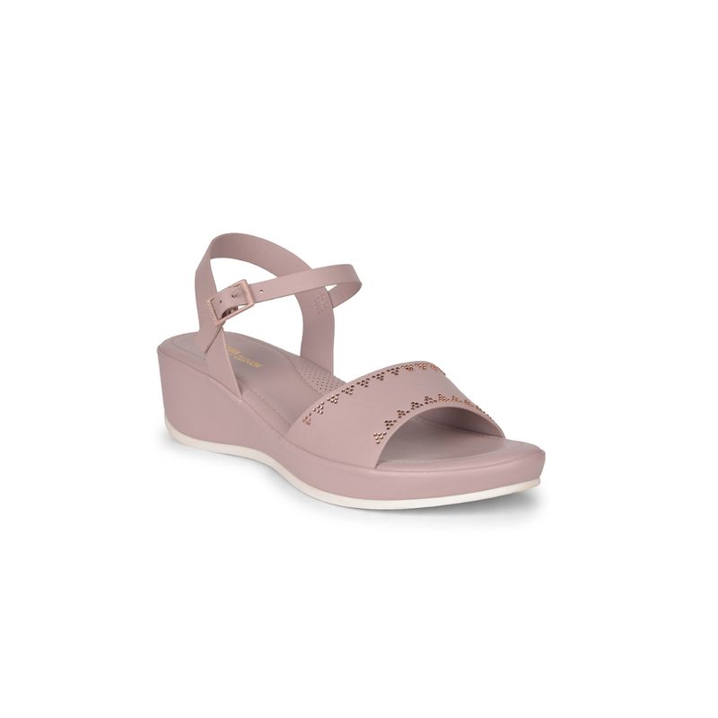 Bata Comfit Women Wedge Pink Sandal Heels (UK 5)