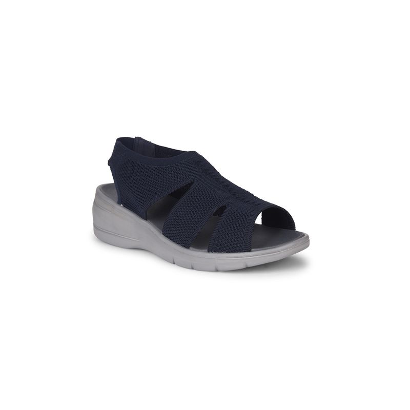 Hush Puppies Women Blue Wedge Sandal Heels (UK 4)