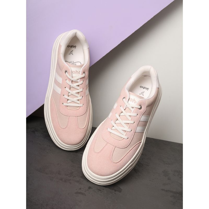 Yoho Fluffs Women Pink Sneakers (UK 3)