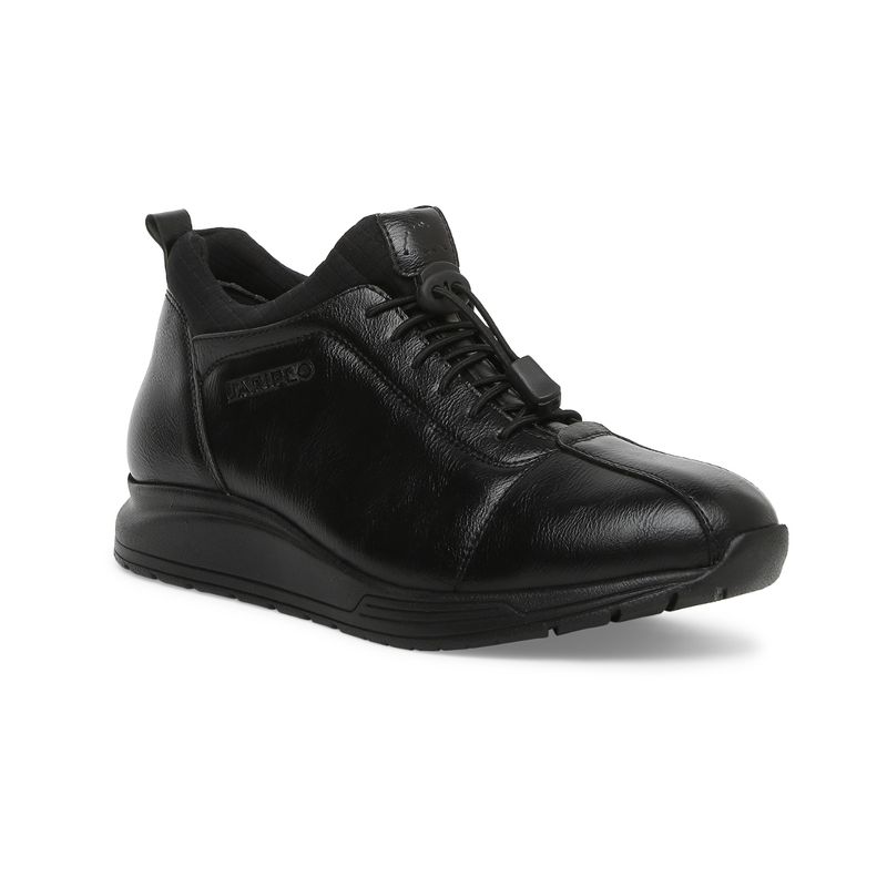 BUCKAROO Zeki Solid Black Leather Casual Boots (UK 9)
