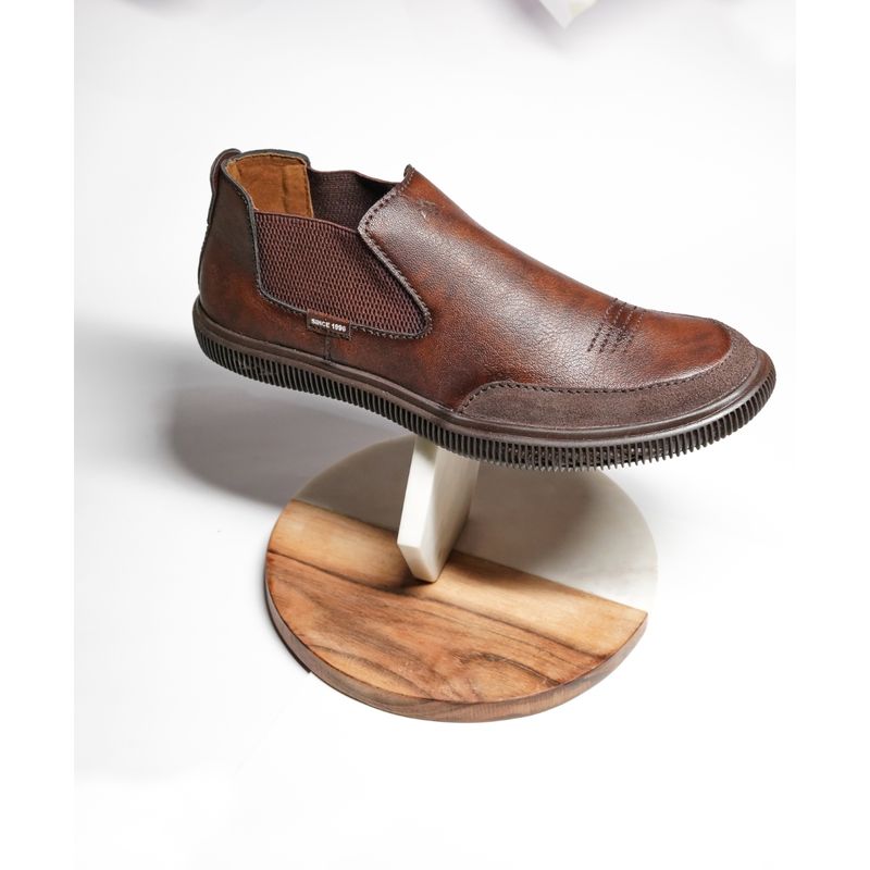 BUCKAROO Jorg Premium Vegan Leather Brown Casual Shoes for Men (UK 10)