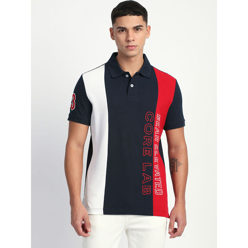 THE BEAR HOUSE Mens Multi-Color Half Sleeve Polo T-Shirt (2XL)