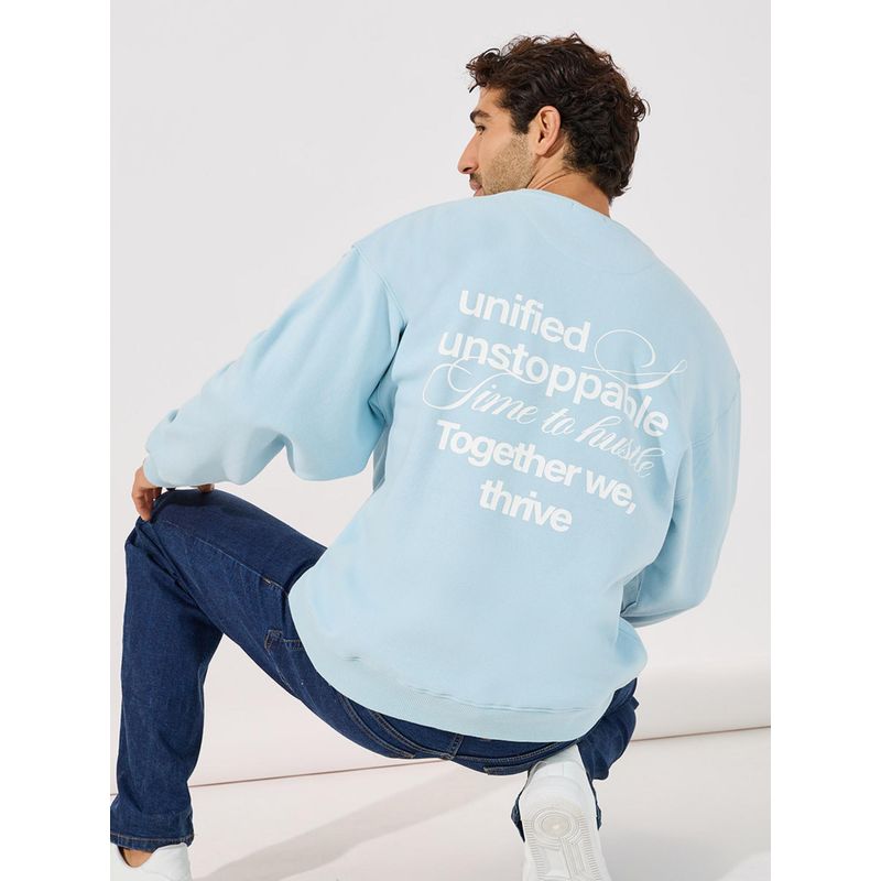 Styli Men Back Print Heavy Boxy Fit Sweatshirt (M)