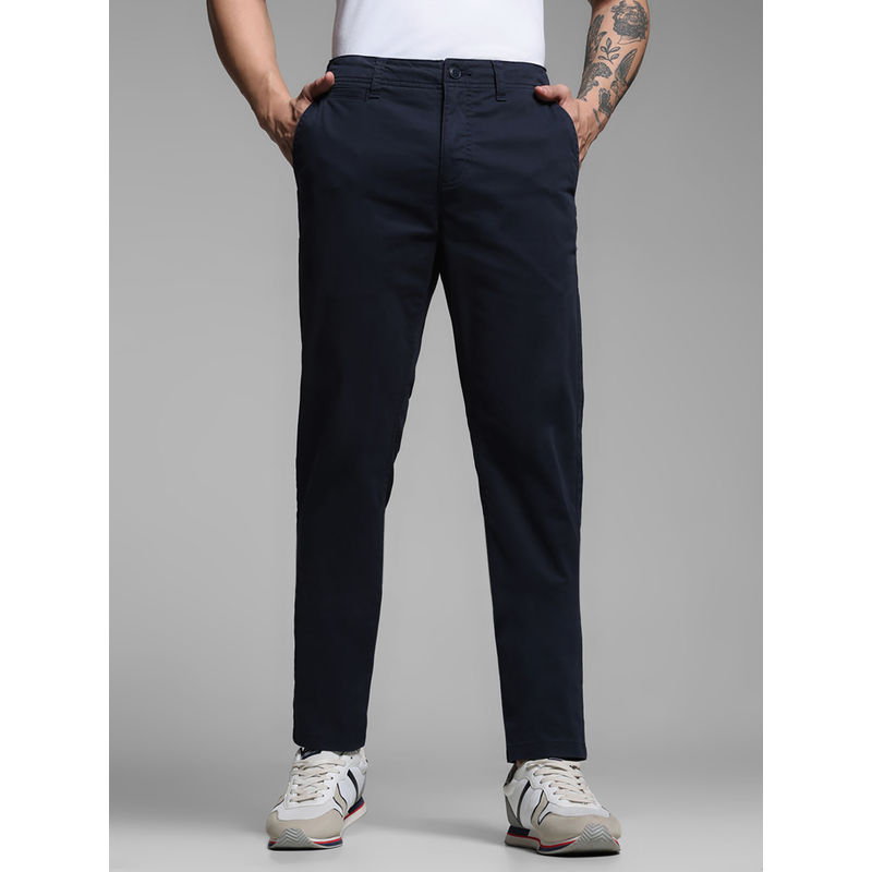 Jack & Jones Navy Blue Regular Fit Chino Pants (30)