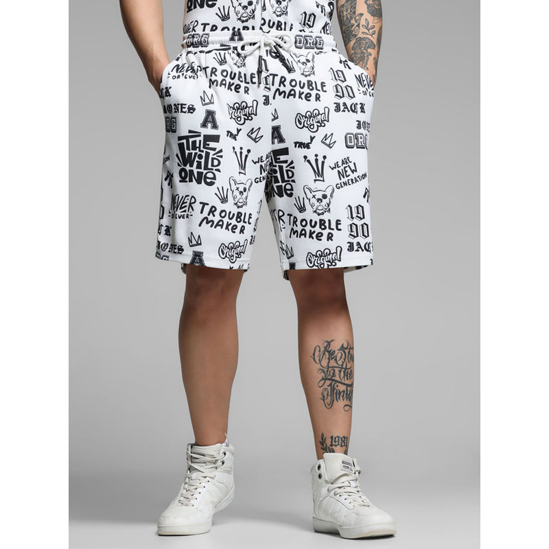 Jack & Jones White Regular Fit Shorts (S)