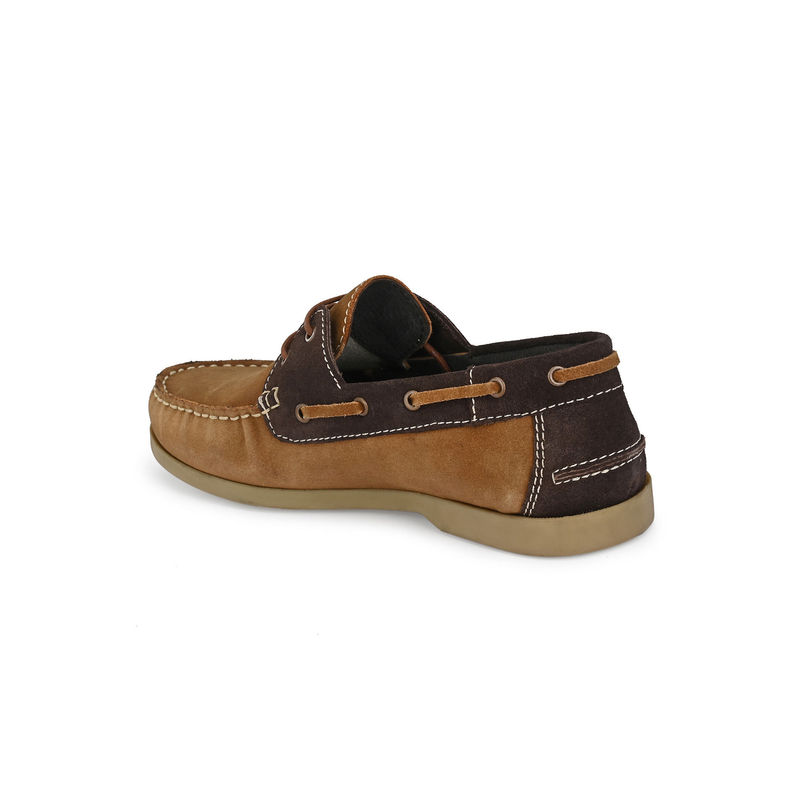 CARLO ROMANO Suede Leather Tan Lace Up Casual Boat Shoes (UK 8)