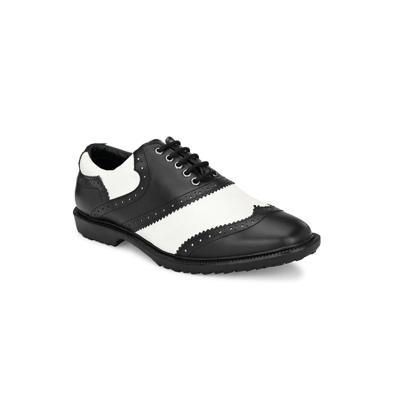 CARLO ROMANO Nappa Leather White Black Golf Shoes (UK 6)