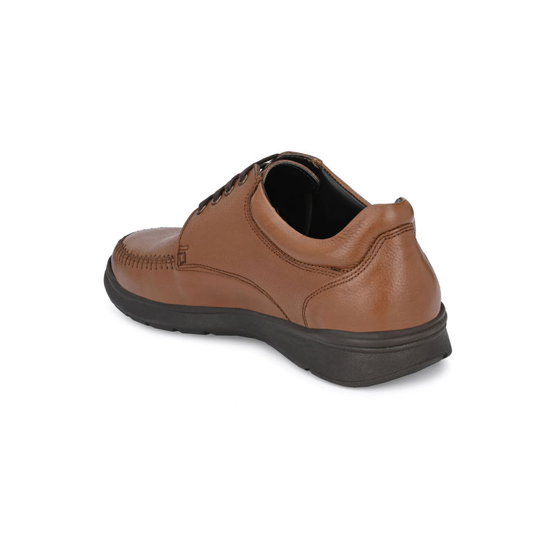 CARLO ROMANO Milled Leather Tan Casual Lace Up Shoes (UK 6)