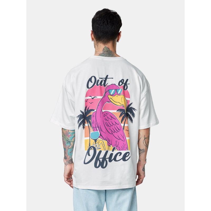 The Souled Store Out of Office Oversized T-Shirt for Men (2XL)
