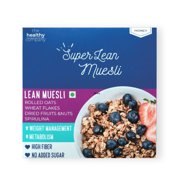 The Healthy Company Weight Loss Super Lean Muesli with Superfood Spirulina, Oats, Dry fruits & nuts