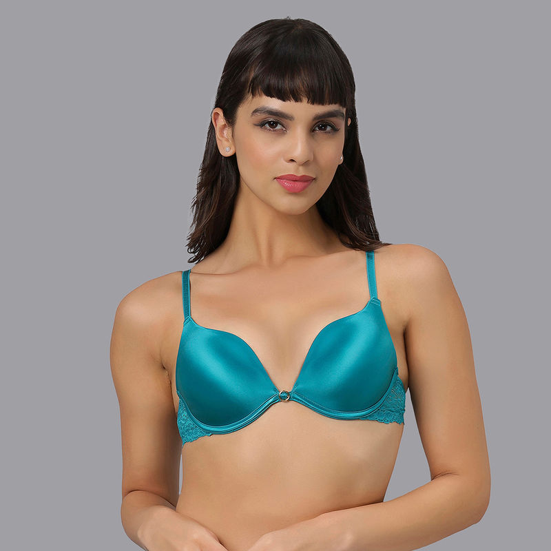 SOIE Womens Padded Wired Medium Coverage Push Up Bra (32B)