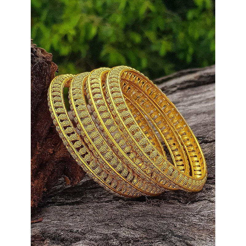 GRIIHAM Gold Plated Set of 6 Bangles (2.4)