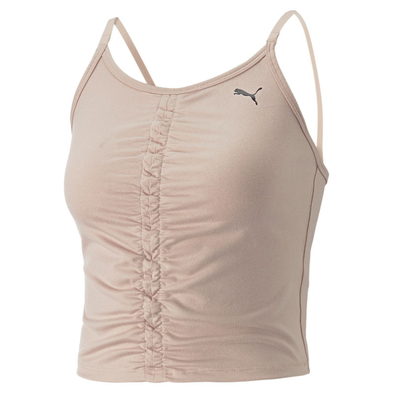 Puma STUDIO FOUNDATION RUCHED Women Pink Tank Top (XL)