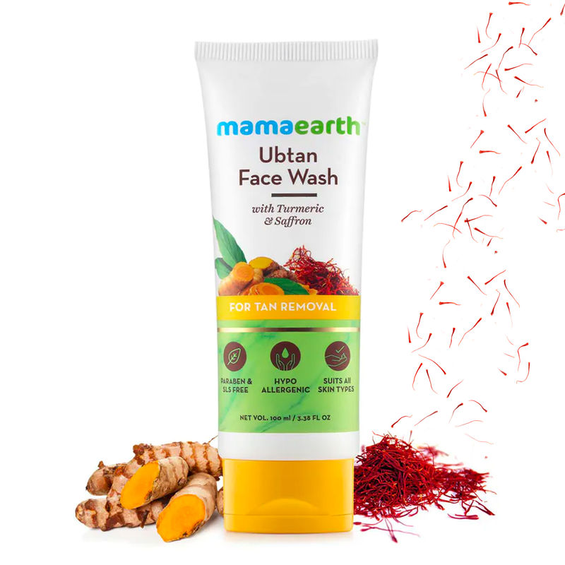 MAMAEARTH Product - Ubtan Face Wash with Turmeric & Saffron for Tan Removal
