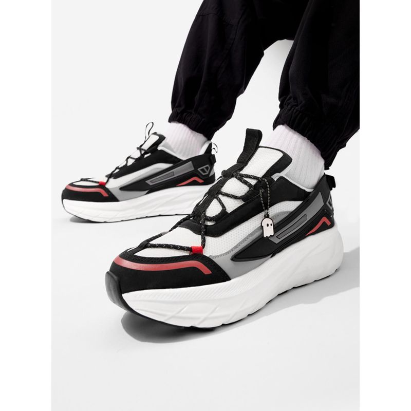 The Souled Store TSS Originals Black Hawk Men Low Top Sneakers (UK 8)