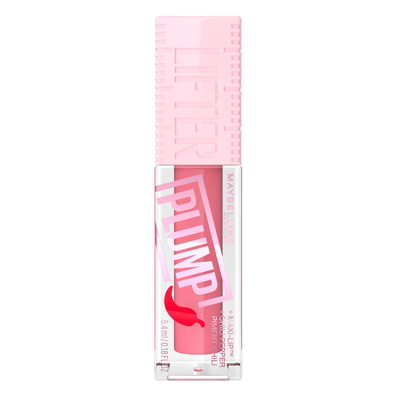 Maybelline New York Lifter Plump, Hydrating Lip Plumping Gloss with Chilli Pepper-Blush Blaze