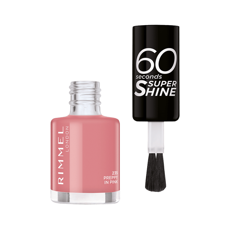 Rimmel London 60 Seconds Super Shine Nail Polish-Preppy In Pink 235