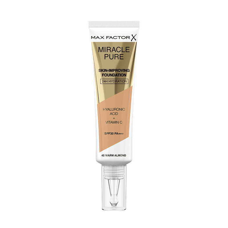 Max Factor Miracle Pure Skin Improving Foundation-Warm Almond 45