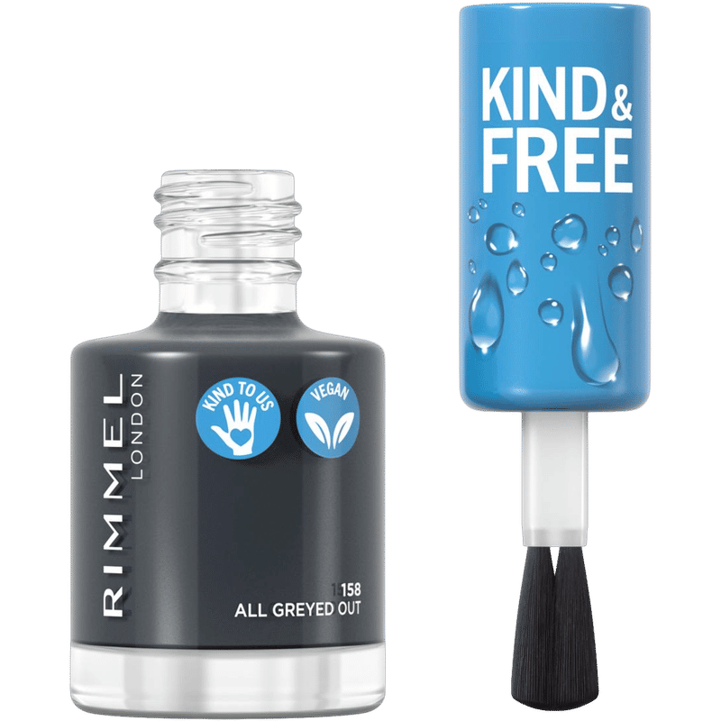 Rimmel London Kind & Free Clean Nail Polish-All Greyed Out 158