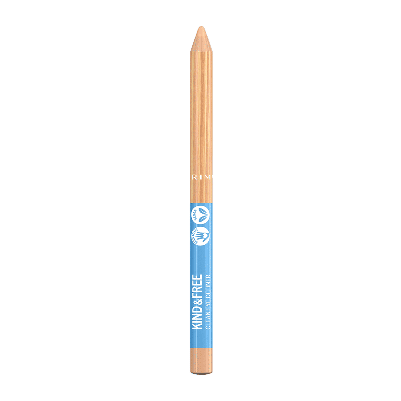 Rimmel London Kind & Free Clean Eyeliner Pencil, 001 Pitch-Creamy White 005
