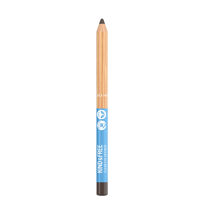 Rimmel London Kind & Free Clean Eyeliner Pencil, 001 Pitch-Pecan 002