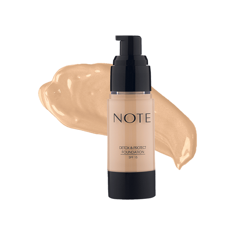 Note Cosmetique Detox And Protect Foundation-02 Pump Natural Beige