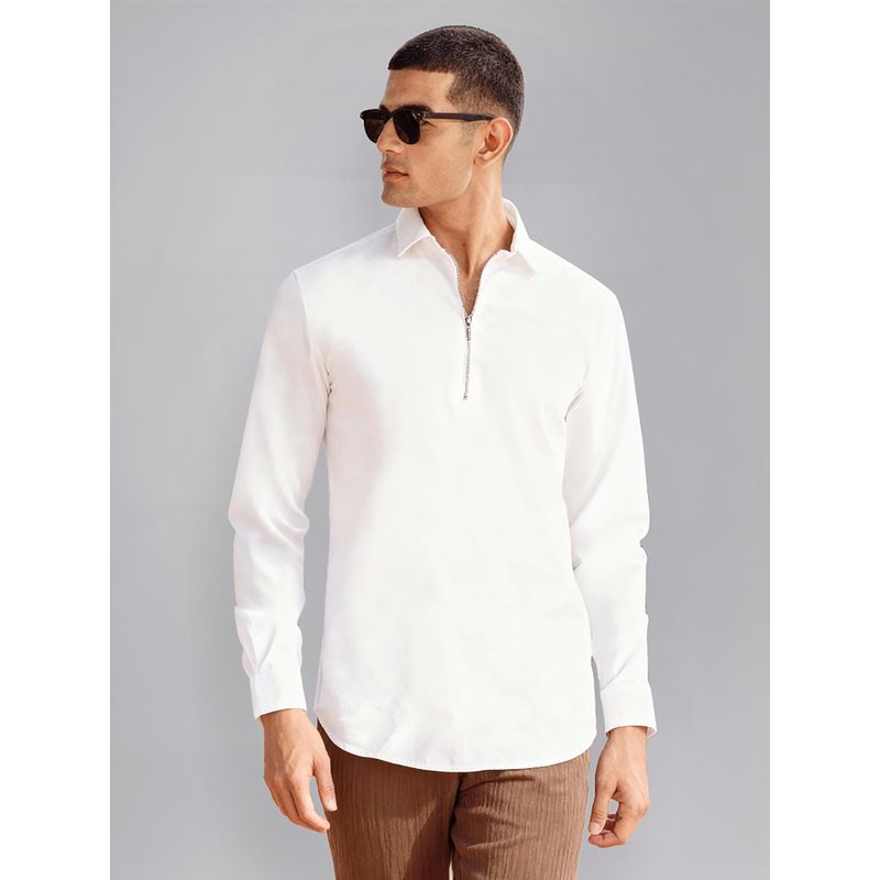 KINGDOM OF WHITE Zip Log - Zipper Shirt Classic Fit (L)
