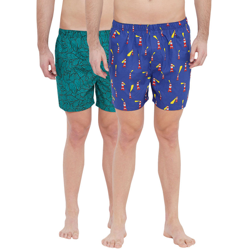 XYXX Super Combed Cotton Printed Boxers For Men (pack Of 2) - Multi-Color (S)