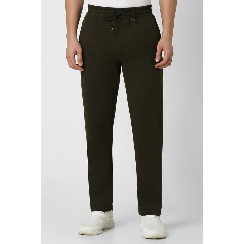 Van Heusen Olive Solid Casual Track Pants (36)