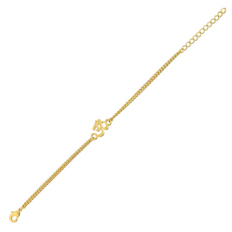 VOYLLA Gold Tone Peacock Feather Rakhi Bracelet - Bhai Rakhi For Brother, Handcrafted Indian Festival Jewelry - View #7