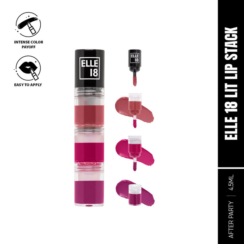 Elle 18 Lit Lip Stack Liquid Lipstick - After Party