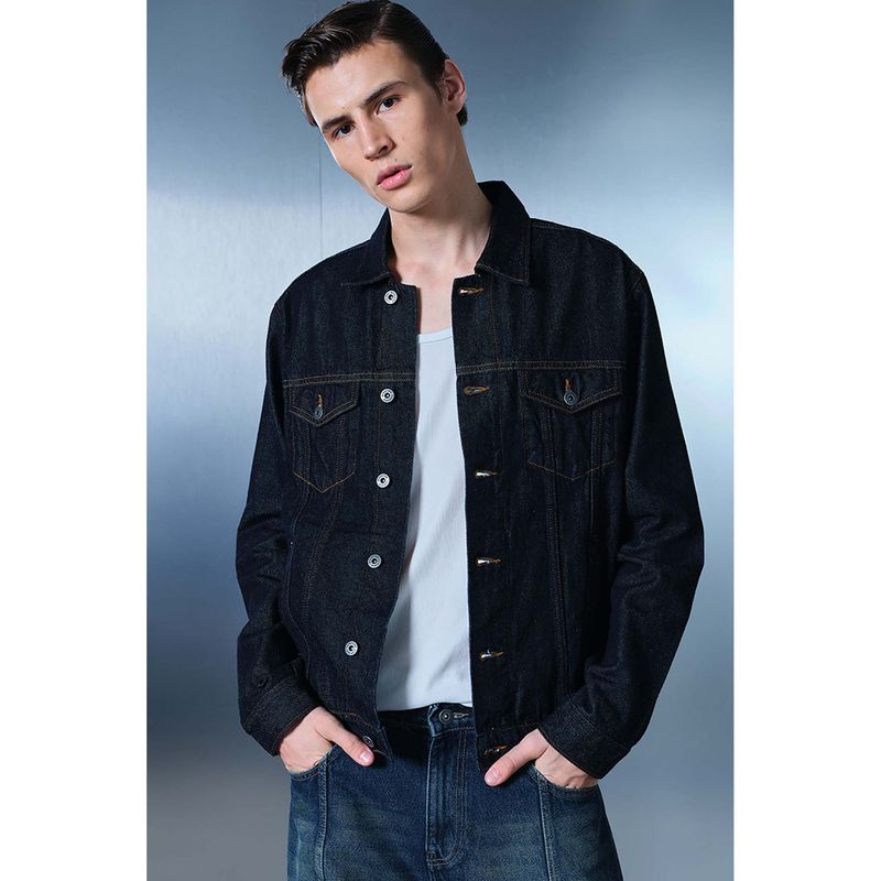 Bonkers Corner Buckenham Raw Indigo Denim Jacket for Men (XS)