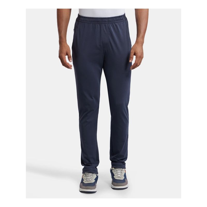 Jockey AM49 Men Super Combed Cotton Rich Slim Fit Trackpants - Graphite (S)