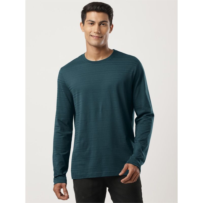 Jockey IM22 Men Super Combed Supima Cotton Solid Round Neck T-Shirt - Reflecting Pond (XL)