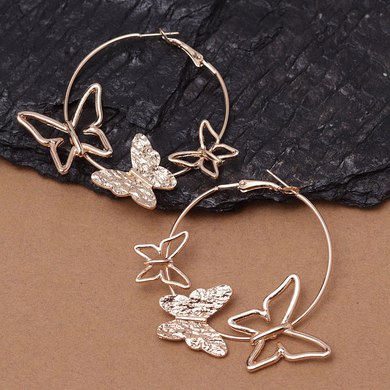 Buy 15 Mm Fluttering Wings Butterfly Hoop Earrings In 925 Silver from Shaya  by CaratLane