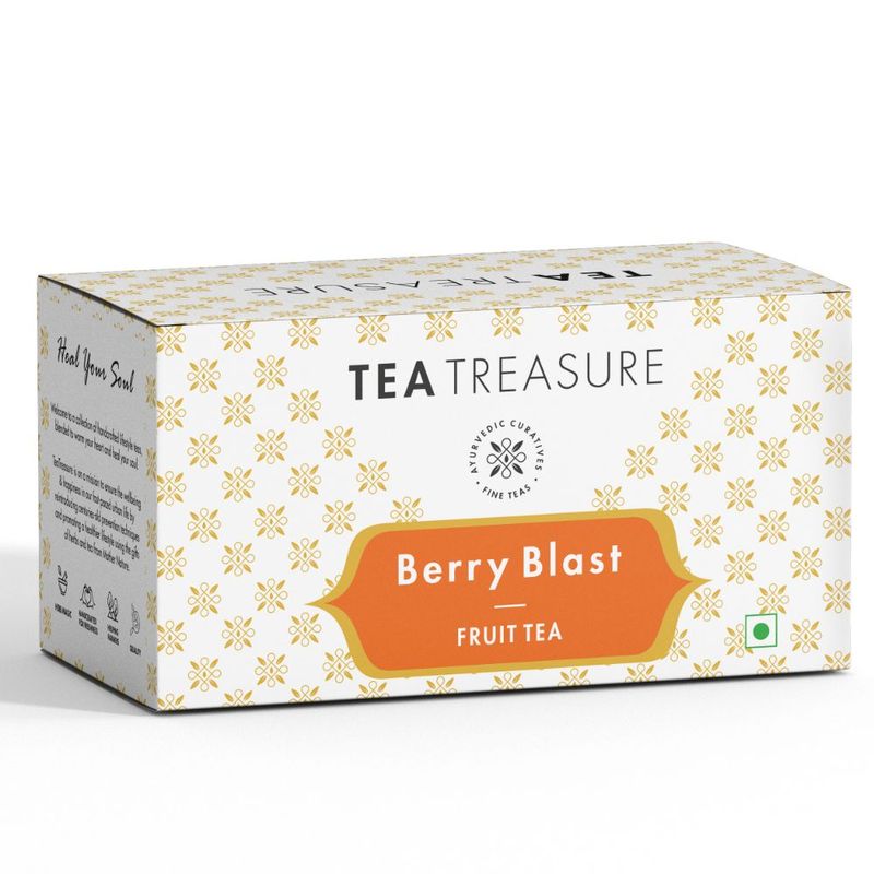 Tea Treasure Berry Blast Fruit Tea 25 Pyramid Tea Bags