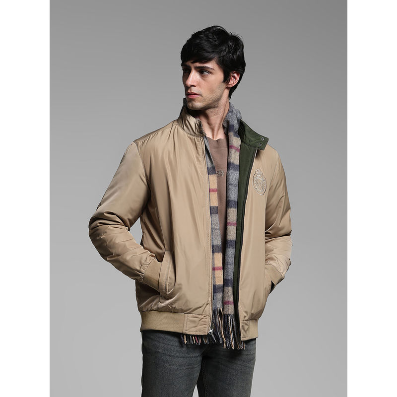 Jack & Jones Green Regular Fit Bomber Reversible Jacket (M)