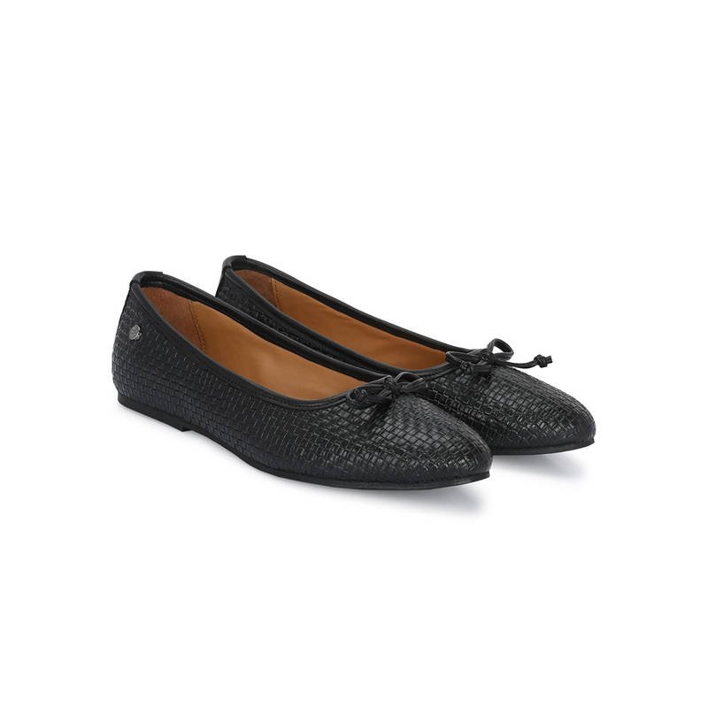 Delize Women Black Ballerinas (UK 7)