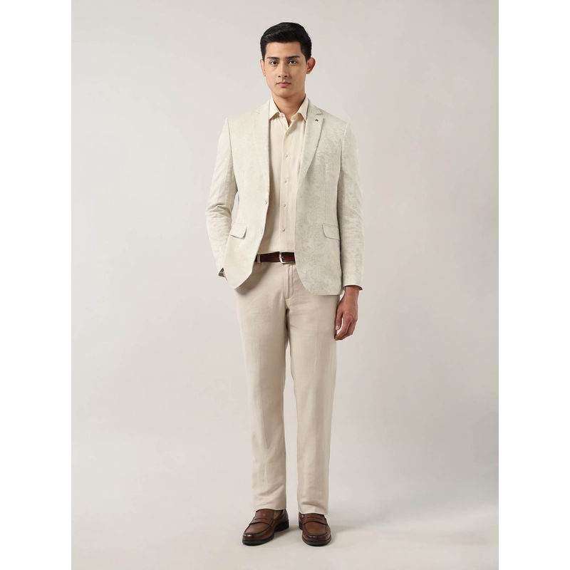Arrow Floral Jacquard Tailored Fit Blazer With Trouser (36)