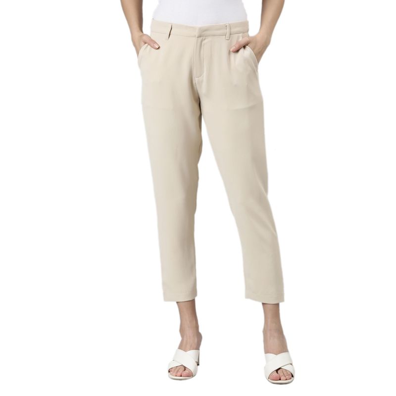 Straight pocket trousers - Beige - Women - Gina Tricot-anthinhphatland.vn