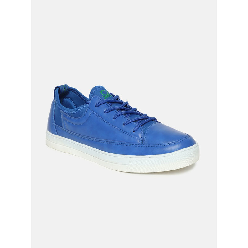 Buy United Colors Of Benetton Men s Solid Lace Up Blue Sneakers Online