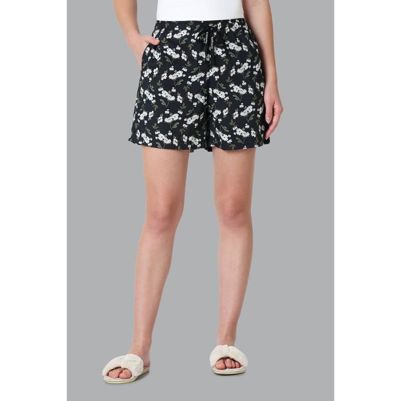 Van Heusen Women Allover Print & Functional Pocket Lounge Shorts - Anemone Flora (L)