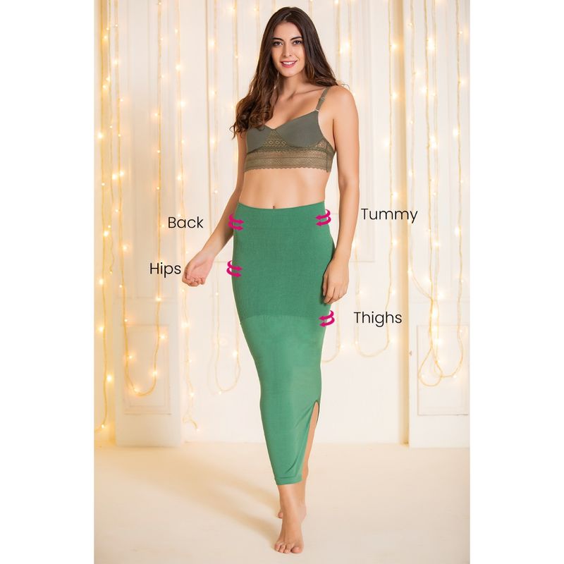 Clovia Saree Shapewear - Green (M)
